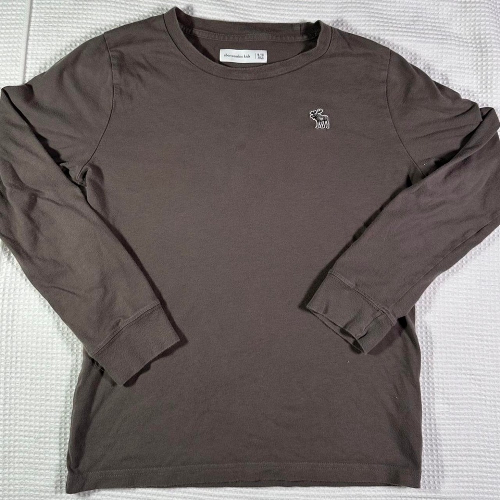 Abercrombie & Fitch kids brown long sleeve shirt Size 9/10 boys